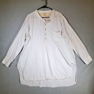 Free People Ivory Love This Henley Oversized Tunic OB807814 Size Medium